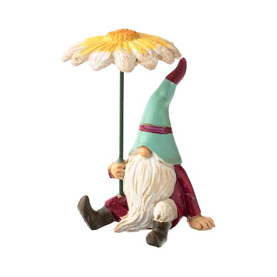 12 Pack: Mini Gnome with Flower Umbrella by Make Market&#xAE;